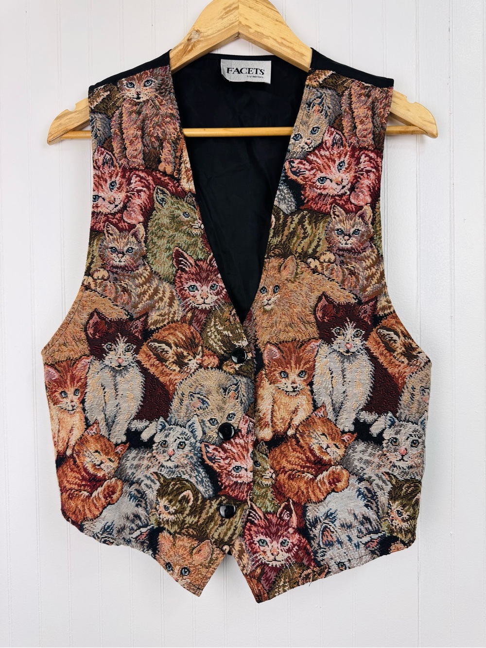 Vintage Facets by Mirrors Cat Vest